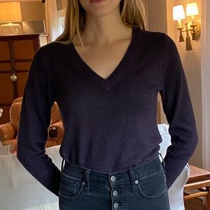 Dark Purple J Crew Cashmere Crewneck